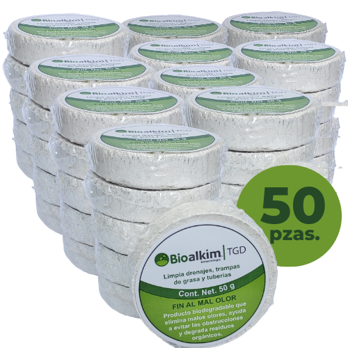 Pastillas Bioalkim 50g - Tratamiento Biológico para Trampas de Grasa y Fosas Sépticas