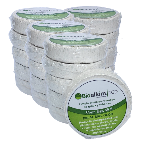 Pastillas Bioalkim 50g - Tratamiento Biológico para Trampas de Grasa y Fosas Sépticas
