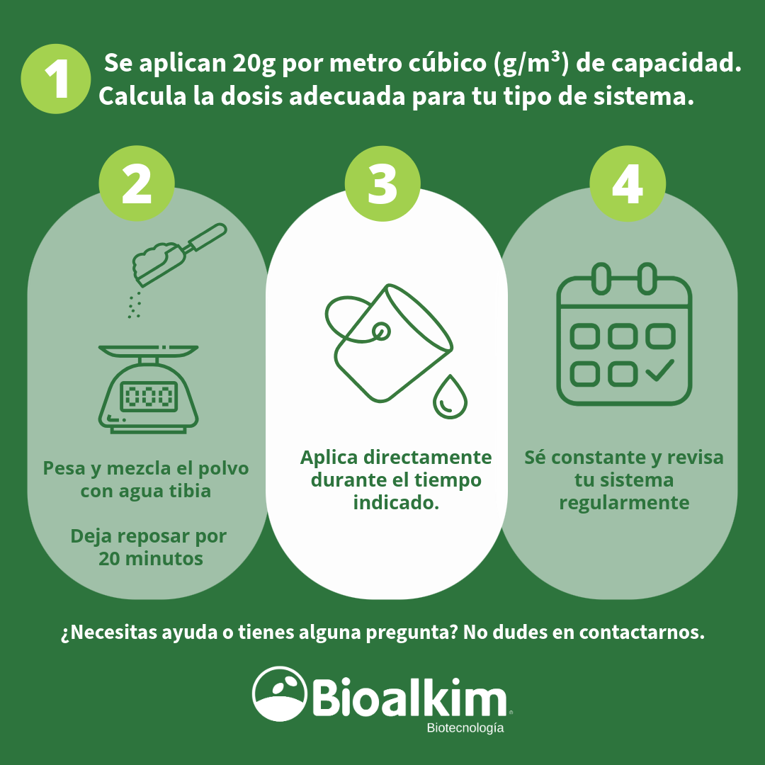 Bioalkim TGD - Tratamiento Biológico para Aguas Residuales Fosas Sépticas, Biodigestores